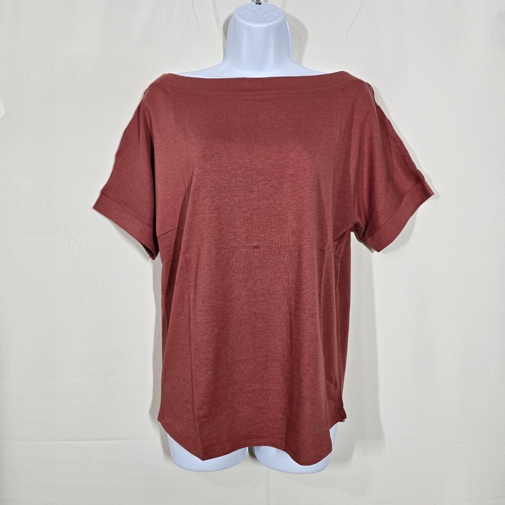 Universal Standard Marsala Red Dolci Short Sleeve Top